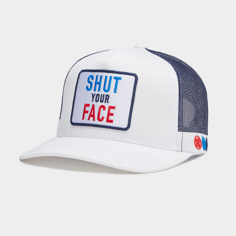 SHUT YOUR FACE COTTON TWILL TRUCKER HAT image number 1