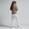 FUNNEL NECK BRUSHED CASHMERE FULL ZIP JUMPER image number 4