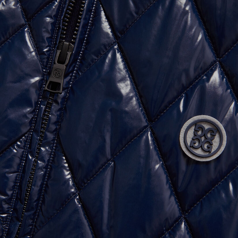 QUILTED POLISHED NYLON MERINO WOOL LINED PUFFER GILET image number 6