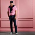 FEEDER STRIPE TECH PIQUÉ MODERN SPREAD COLLAR POLO image number 2