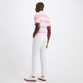 OFFSET STRIPE MODERN SPREAD COLLAR TECH PIQUÉ TAILORED FIT POLO image number 5