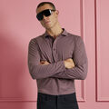 RIB GUSSET LONG SLEEVE MÉLANGE ICE NYLON SUN SHIRT image number 2