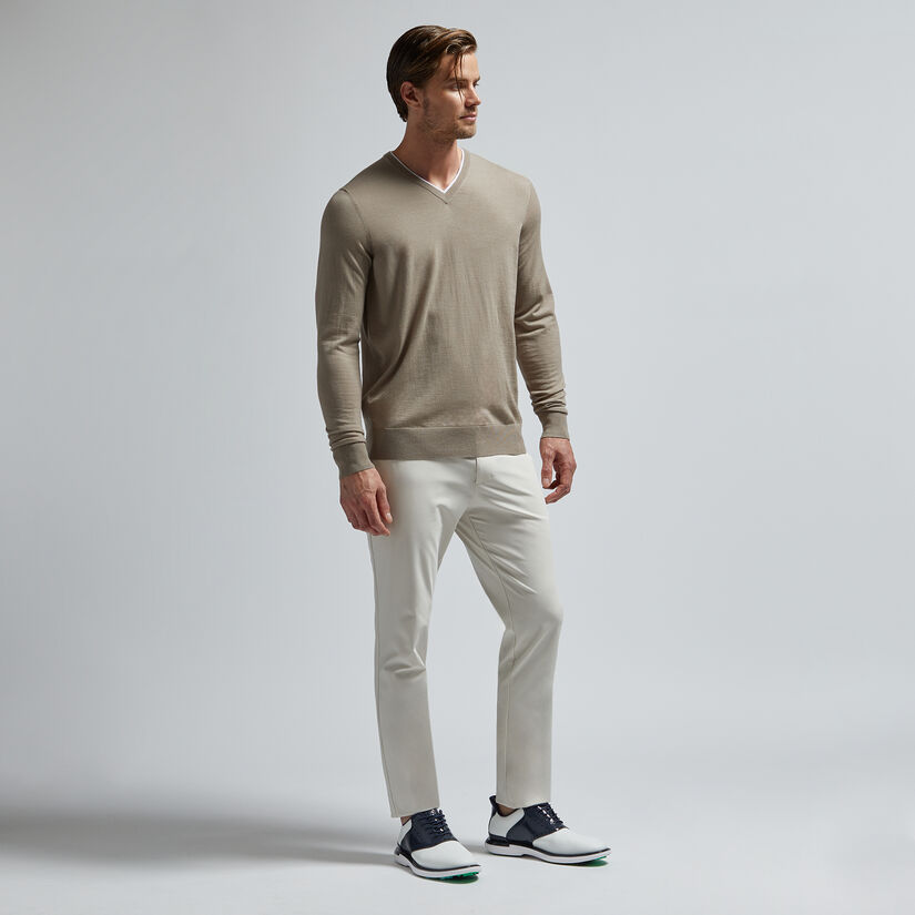 MERINO WOOL BLEND V NECK JUMPER image number 3