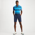 VARIEGATED STRIPE TECH JERSEY RIB COLLAR TAILORED FIT POLO image number 4