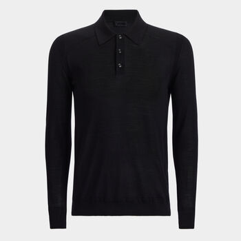 FINE MERINO WOOL JUMPER POLO