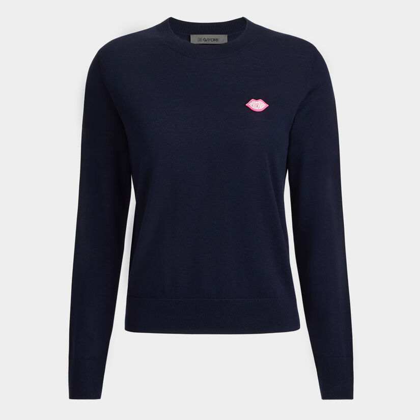 MOTHER GOLFER MERINO WOOL CREWNECK JUMPER image number 1