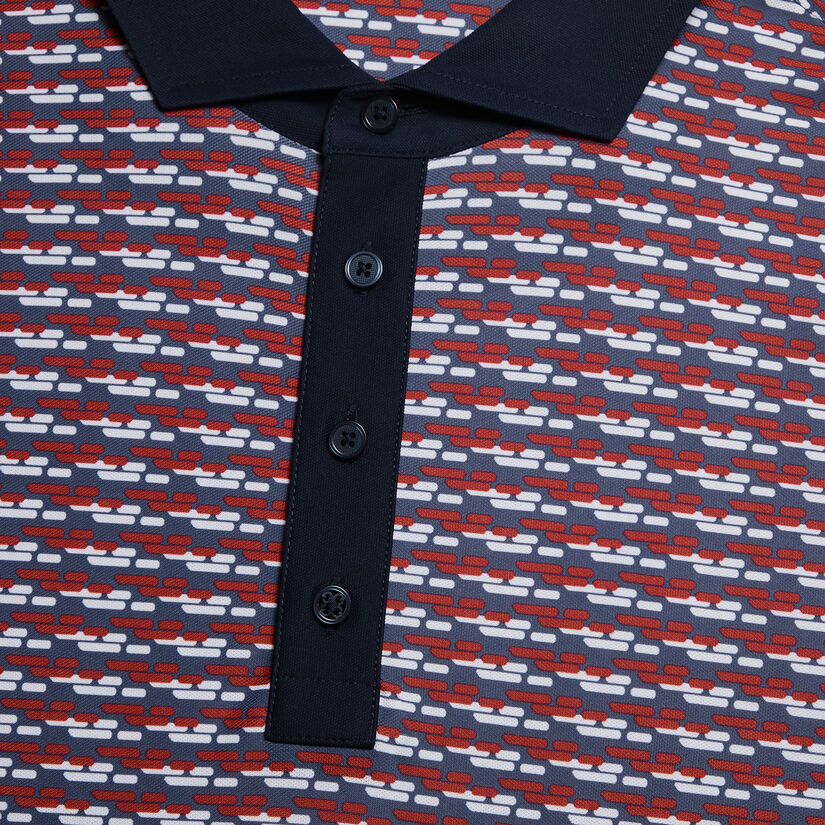 BRICK STRIPE TECH PIQUÉ POLO image number 5