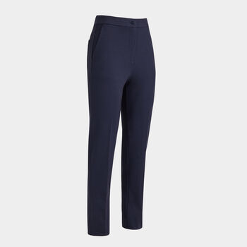 DOUBLE KNIT CIGARETTE LEG HIGH RISE STRETCH TROUSER