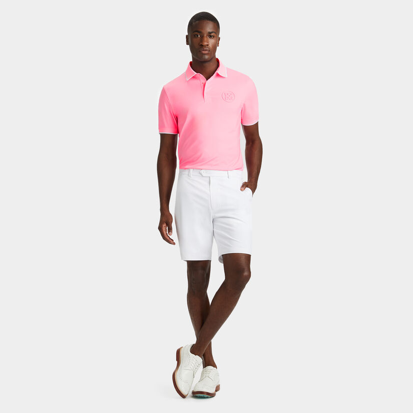 CIRCLE G'S EMBOSSED TECH JERSEY BANDED SLEEVE POLO |MEN'S POLO SHIRTS ...
