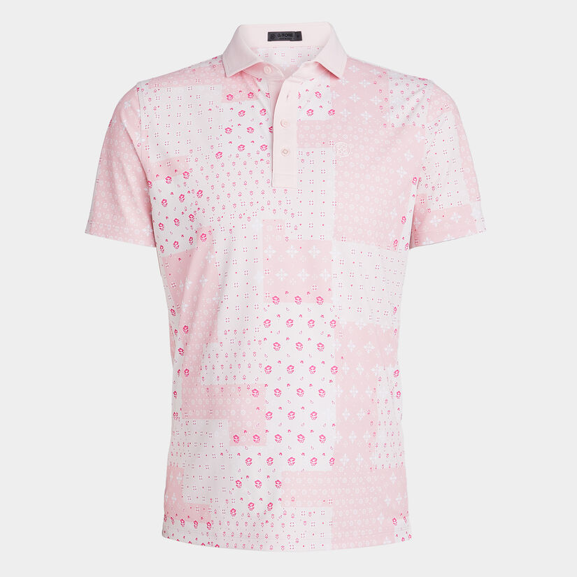 BORO PATCH TECH PIQUÉ MODERN SPREAD COLLAR POLO image number 1