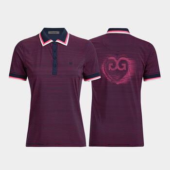 GLITCH HEART G'S SILKY TECH NYLON POLO