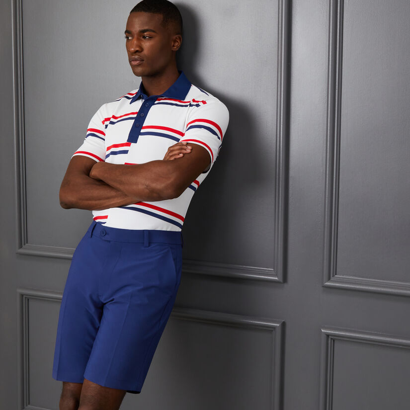 OFFSET STRIPE TECH PIQUÉ TAILORED FIT POLO image number 2