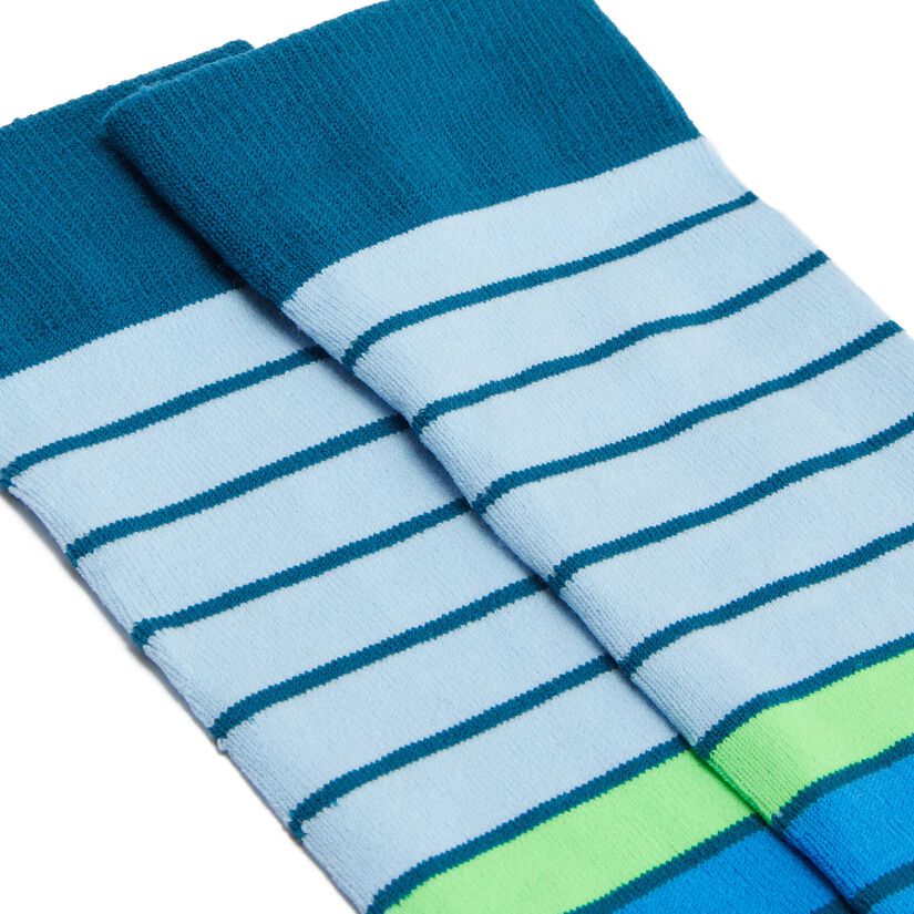 MIXED STRIPE COMPRESSION CREW SOCK image number 2