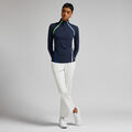 COLOUR BLOCK SILKY TECH QUARTER ZIP PULLOVER image number 3