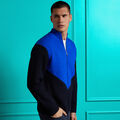 COLOURBLOCK MERINO WOOL FULL ZIP JUMPER JACKET image number 2