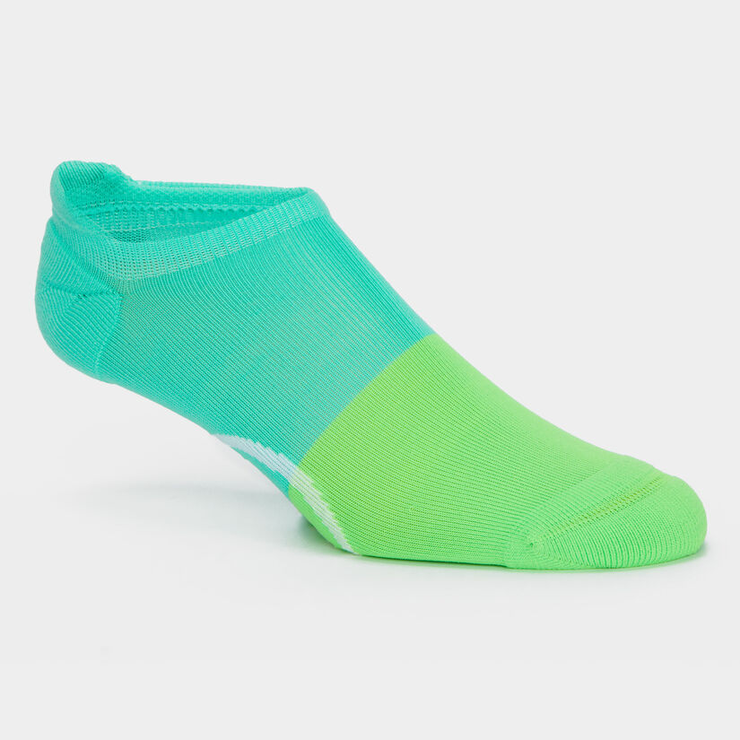 WOMEN'S TWO TONE NYLON NO SHOW SOCK image number 1