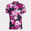 PHOTO FLORAL TECH JERSEY MODERN SPREAD COLLAR POLO image number 1