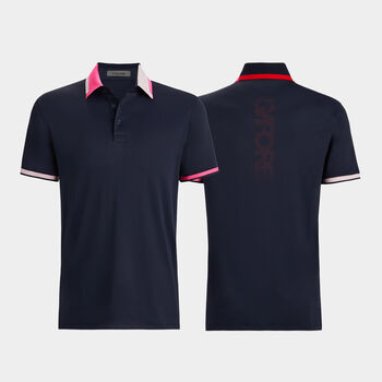 SILKY PIQUÉ CONTRAST BANDED SLEEVE POLO