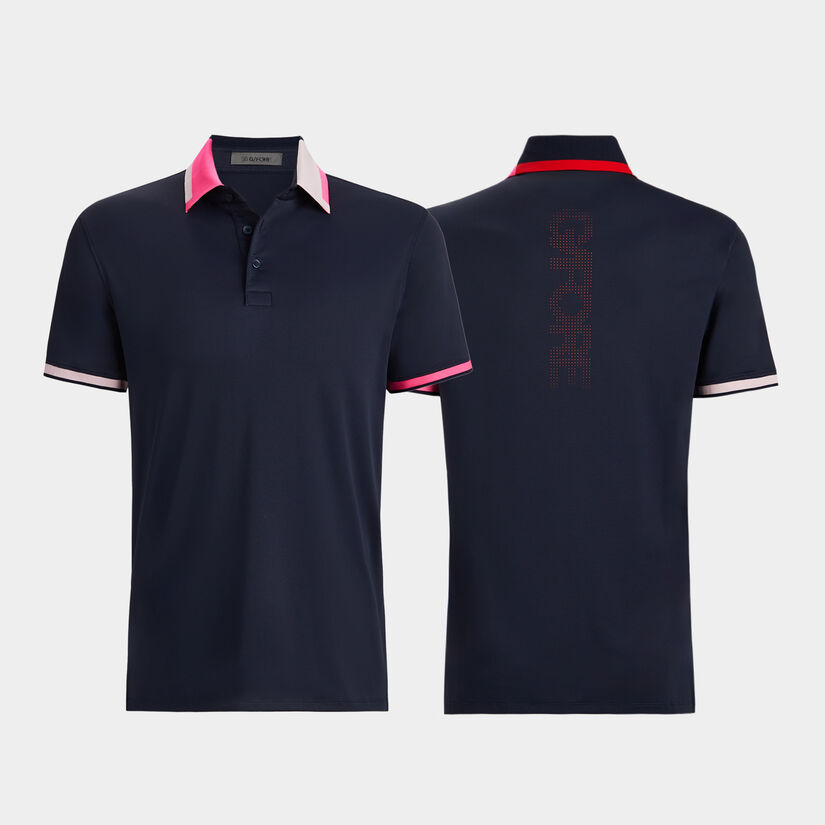 SILKY PIQUÉ CONTRAST BANDED SLEEVE POLO image number 1