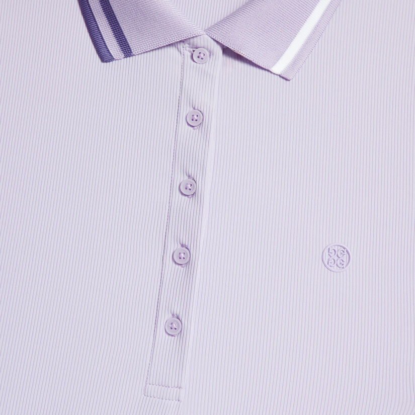 RIBBED TECH NYLON CONTRAST COLLAR POLO image number 5