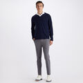 CONTRAST V NECK SLIM FIT CASHMERE JUMPER image number 4