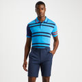 VARIEGATED STRIPE TECH JERSEY RIB COLLAR TAILORED FIT POLO image number 3
