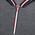 WAFFLE STITCH MERINO WOOL HOODED QUARTER ZIP JUMPER image number 5