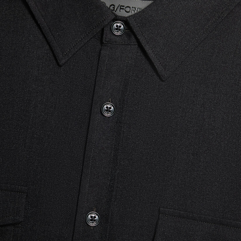 HERRINGBONE BRUSHED WOVEN SHIRT image number 5