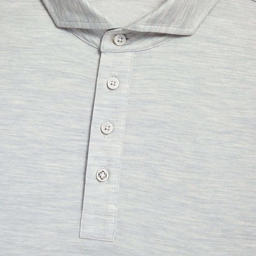 LIGHTWEIGHT TECHNICAL PERFORMANCE FINE WOOL MODERN SPREAD COLLAR POLO image number 5