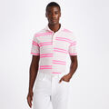 OFFSET STRIPE MODERN SPREAD COLLAR TECH PIQUÉ TAILORED FIT POLO image number 3