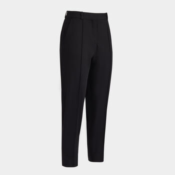 HIGH WAISTED FINE WOOL TWILL TAPERED TROUSER