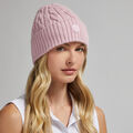 CIRCLE G'S CASHMERE CABLE KNIT RIBBED BEANIE image number 3