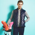 QUILTED POLISHED NYLON MERINO WOOL LINED PUFFER GILET image number 2