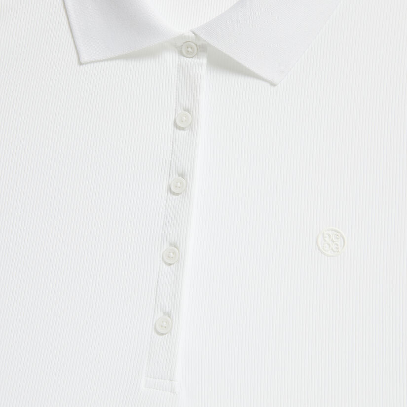 RIBBED TECH NYLON LONG SLEEVE POLO image number 5