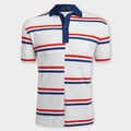 OFFSET STRIPE TECH PIQUÉ TAILORED FIT POLO image number 1
