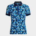 CAMO FLORAL TECH PIQUÉ QUARTER ZIP POLO image number 2