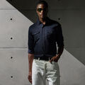 HERRINGBONE BRUSHED WOVEN SHIRT image number 1