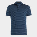 FEEDER STRIPE TECH JERSEY MODERN SPREAD COLLAR POLO image number 1