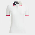 COTTON BLEND RIBBED SHORT SLEEVE JUMPER POLO image number 1