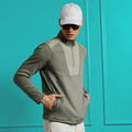 DOUBLE KNIT BRUSHED BACK SCUBA QUARTER ZIP PULLOVER image number 2