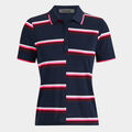 OFFSET STRIPE TECH PIQUÉ POLO image number 1